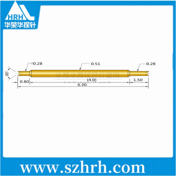 0.51-UU-6.3L ，華榮華雙頭測試探針廠家